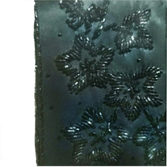 La Regale Beaded Satin Clutch Embellished Floral Design From The 1950s! Vintage - Picture 5 of 7